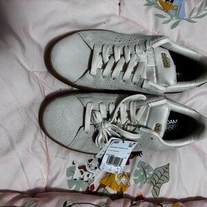 Adidas Cream Sneakers with Gold Details